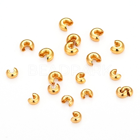 Brass Crimp Bead Covers KK-I681-13B-1
