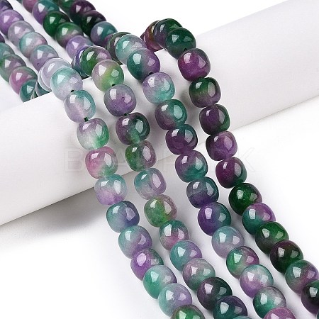 Dyed Natural White Jade Beads Strands G-T138-D21-1