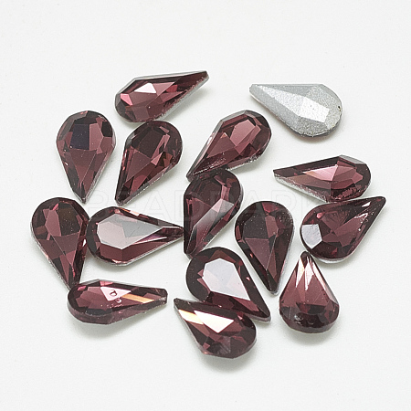 Pointed Back Glass Rhinestone Cabochons RGLA-T082-5x8mm-18-1