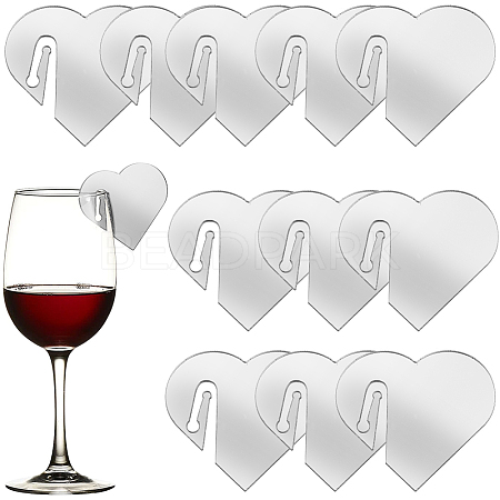 SUNNYCLUE Acrylic Mirror Wine Glass Charms AJEW-SC0002-53B-02-1