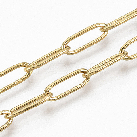 PVD Vacuum Plating 304 Stainless Steel Paperclip Chains X-CHS-S006-JN957-2-01-1