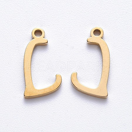 PVD Vacuum Plating 201 Stainless Steel Charms STAS-R105-L-G-1