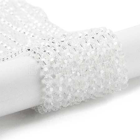 Electroplate Transparent Glass Beads Strands EGLA-A035-T4mm-A19-1