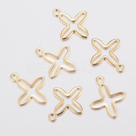 201 Stainless Steel Tiny Cross Charms STAS-G179-71G-1