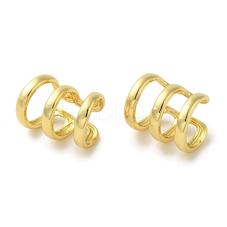 Rack Plating Brass Clip-on Earrings EJEW-R162-25G-1