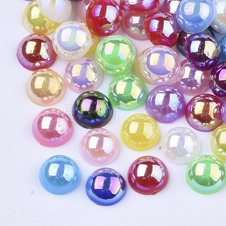 ABS Imitation Pearl Cabochons OACR-Q176-8mm-M-1