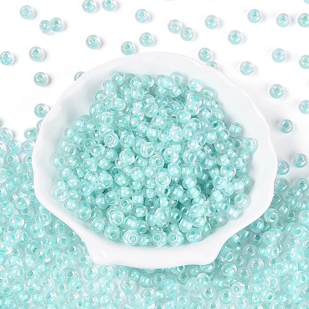 FGB Inside Colours Transparent Glass Seed Beads SEED-T009-01C-1