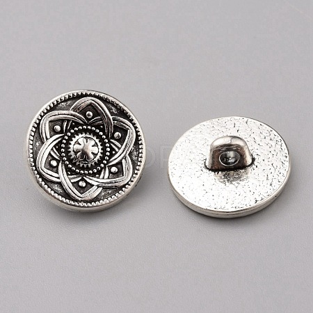 1-Hole Alloy Shank Buttons BUTT-WH0020-22A-1