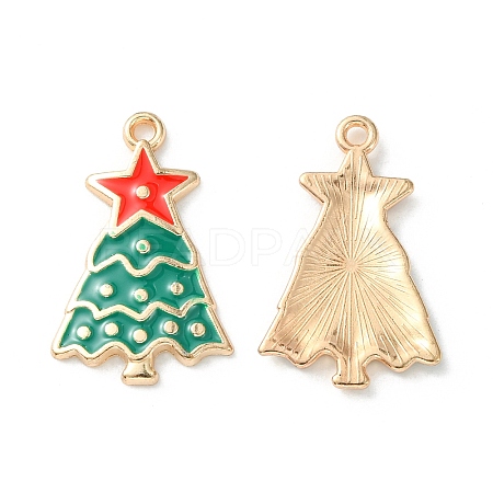 Christmas Alloy Enamel Pendants X-ENAM-D047-17G-06-1