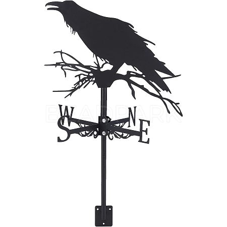 Crow Iron Wind Direction Indicator AJEW-WH0034-65-1