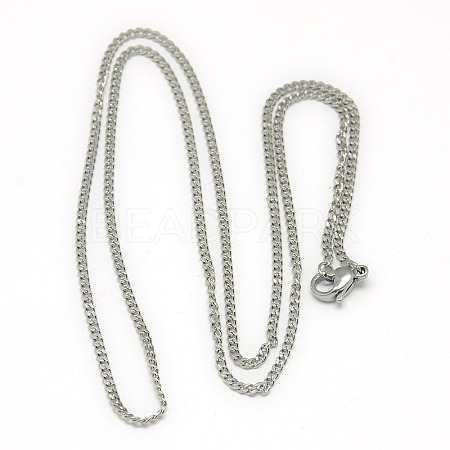 Trendy Unisex 201 Stainless Steel Twisted Chain Necklaces NJEW-L043-44P-1