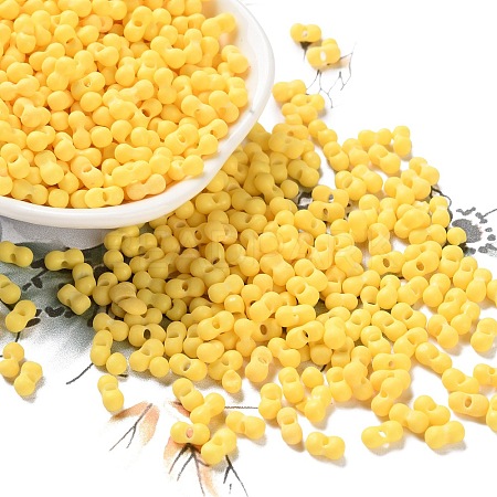 Rubberized Style Glass Seed Beads SEED-Z003-01H-1