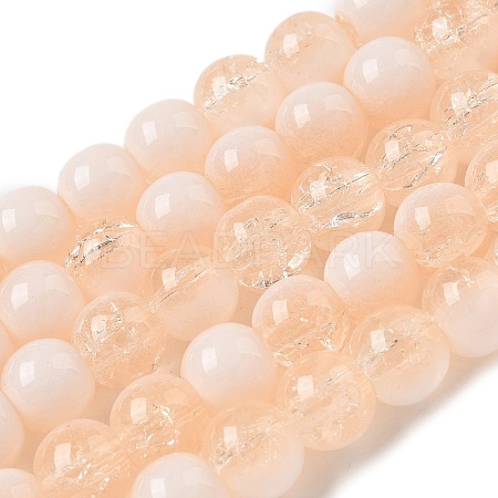 Crackle Glass Beads Strands GLAA-U001-8mm-05-1