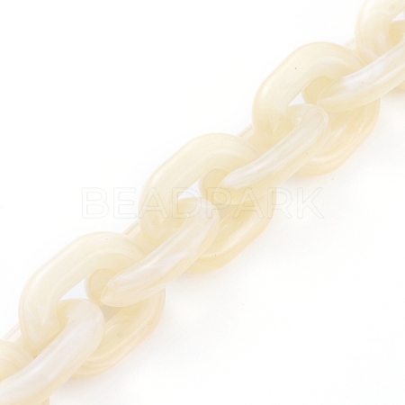 Transparent Acrylic Handmade Cable Chain AJEW-JB00542-06-1