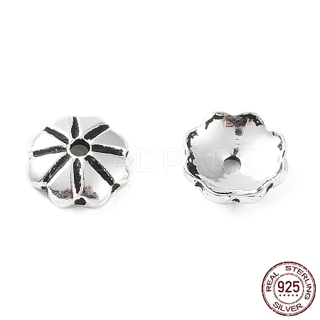 925 Sterling Silver Bead Caps STER-A041-04AS-1