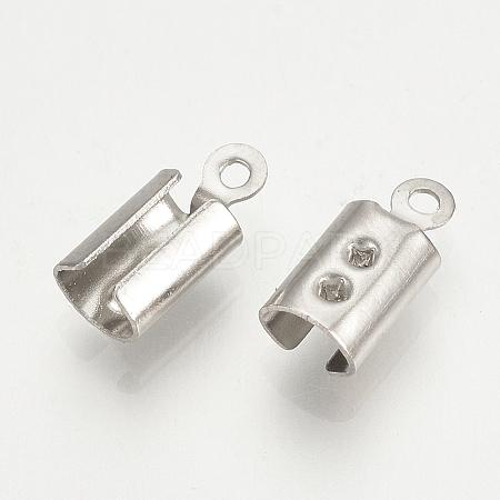 Tarnish Resistant 304 Stainless Steel Folding Crimp Ends X-STAS-T015-43-1
