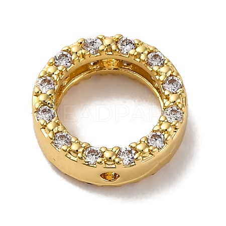 Rack Plating Brass with Cubic Zirconia Bead Frame KK-S406-09E-G-1