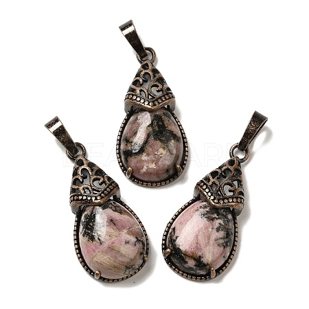 Natural Rhodonite Pendants G-H065-01R-21-1
