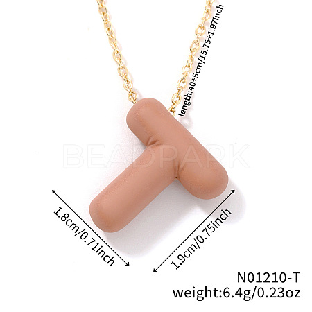 Alloy Initial Pendant Necklaces RS8745-20-1