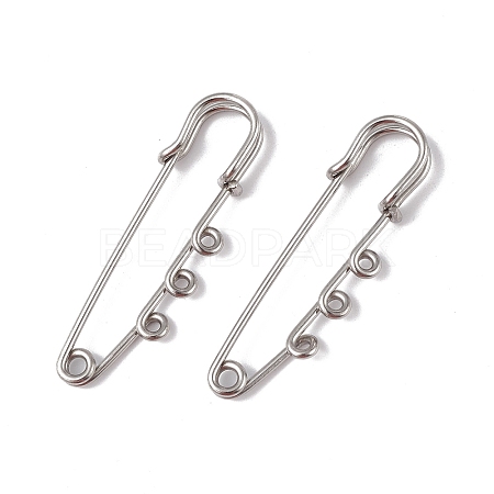 Tarnish Resistant 304 Stainless Steel Safety Pins Brooch Findings X-STAS-I673-06P-1