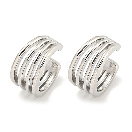 Brass Cuff Earrings EJEW-C104-143P-1