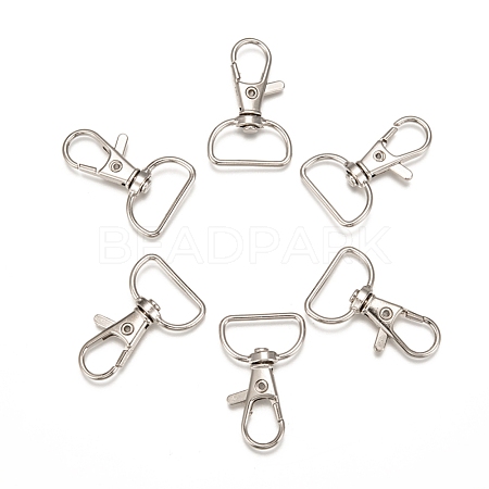 Zinc Alloy Swivel D Rings Lobster Claw Clasps X-E341-8-1