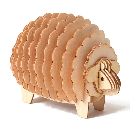 Sheep DIY Wooden Assembly Animal Toys Kits for Boys and Girls PW-WG0BFD2-01-1