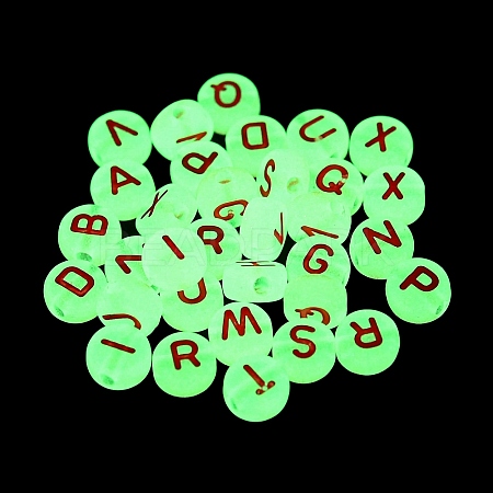 Transparent Luminous Acrylic Beads OACR-I006-04B-1