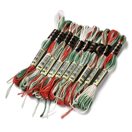10 Skeins 6-Ply Polyester Embroidery Floss OCOR-K006-A65-1