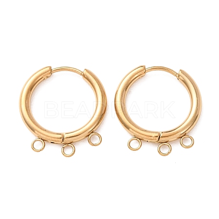 304 Stainless Steel Huggie Hoop Earring Findings STAS-D183-03B-G-1