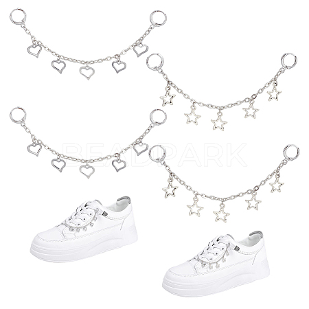 4Pcs Iron Boot Strap Chains HJEW-OC00219-1