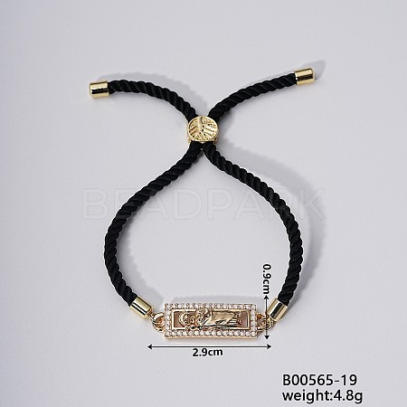 Fashionable Cute Brass Cubic Zirconia Link Bracelets FG3811-1-1