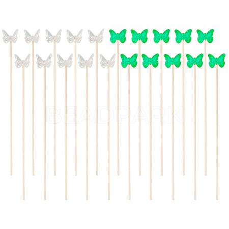 20Pcs Acrylic Butterfly Flowerpot Decoration AJEW-OC00025-1