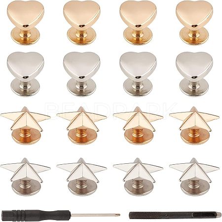 Alloy Decoration Screwback Stud Rivets and Tool FIND-CA0002-67-1
