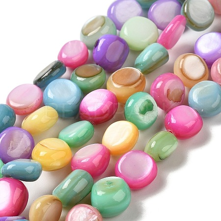 Natural Freshwater Shell Beads Strands SHEL-K006-32-1