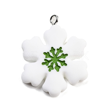 Christmas Theme Opaque Resin Pendants RESI-F054-A10-1
