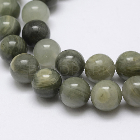 Natural Green Rutilated Quartz Beads Strands G-P325-03-4mm-1