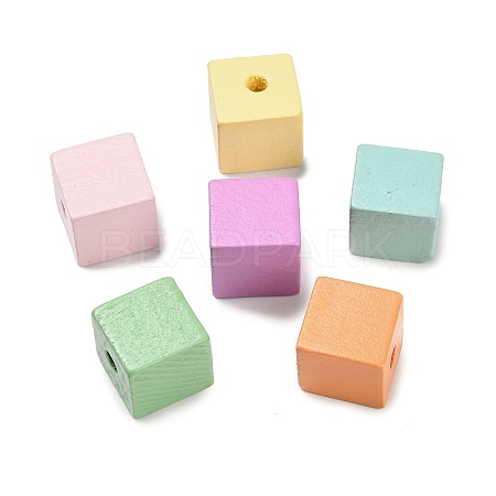 Printed Wood Beads WOOD-Z006-01A-1
