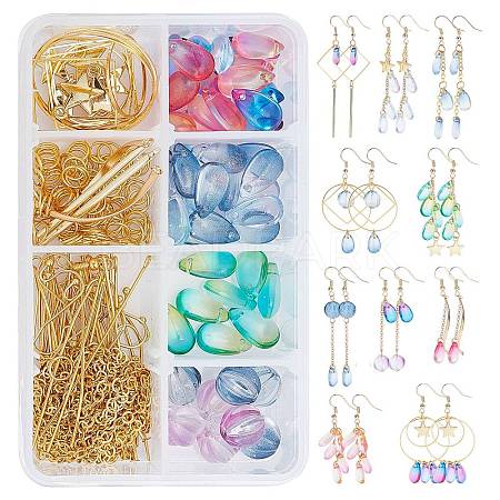 Teardrop Charm Jewelry Set DIY Making Kit DIY-SC0017-59-1