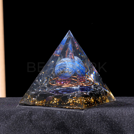 Resin Orgonite Pyramid Display Decorations LS-G-PW0004-55G-1