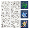 4 Sheets 11.6x8.2 Inch Stick and Stitch Embroidery Patterns DIY-WH0455-153-1