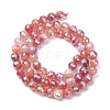 Electroplated Natural Agate Beads Strands G-B191-A07-6mm-15-4