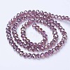 Electroplate Glass Beads Strands X-EGLA-A034-T8mm-B10-2