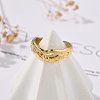 Textured 304 Stainless Steel Open Cuff Rings RJEW-R014-03G-03-2
