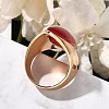 Resin Horse Eye Finger Rings RJEW-R006-01G-01-3