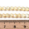 Anti-Tarnish Electroplate Bicone Glass Beads Strands EGLA-T021-4mm-16-10-4