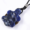 Natural & Synthetic Gemstone Pendant Necklaces G-T113-09-B-4