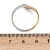 Adjustable 304 Stainless Steel Cuff Rings for Women LS-RJEW-B135-01GP-05-3