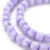 Opaque Baking Painted Glass Beads Strands EGLA-N006-008-A03-3