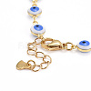 Brass Enamel Evil Eye Link Bracelets BJEW-JB06179-5